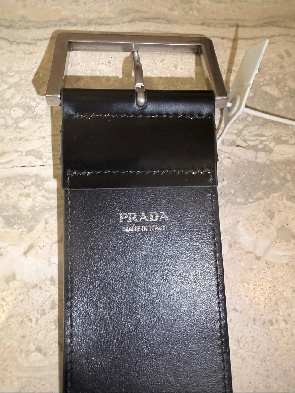 Prada Black Leather Wrist Strap Choker Belt Dog Collar - Picture 7 of 13
